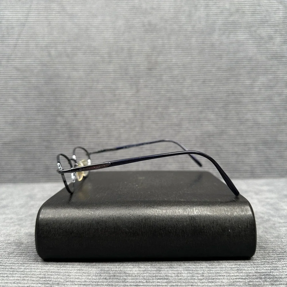 Donna Karan 8226 Navy Blue Oval Y2K Eyeglasses Frames Made in Japan 135 Vintage